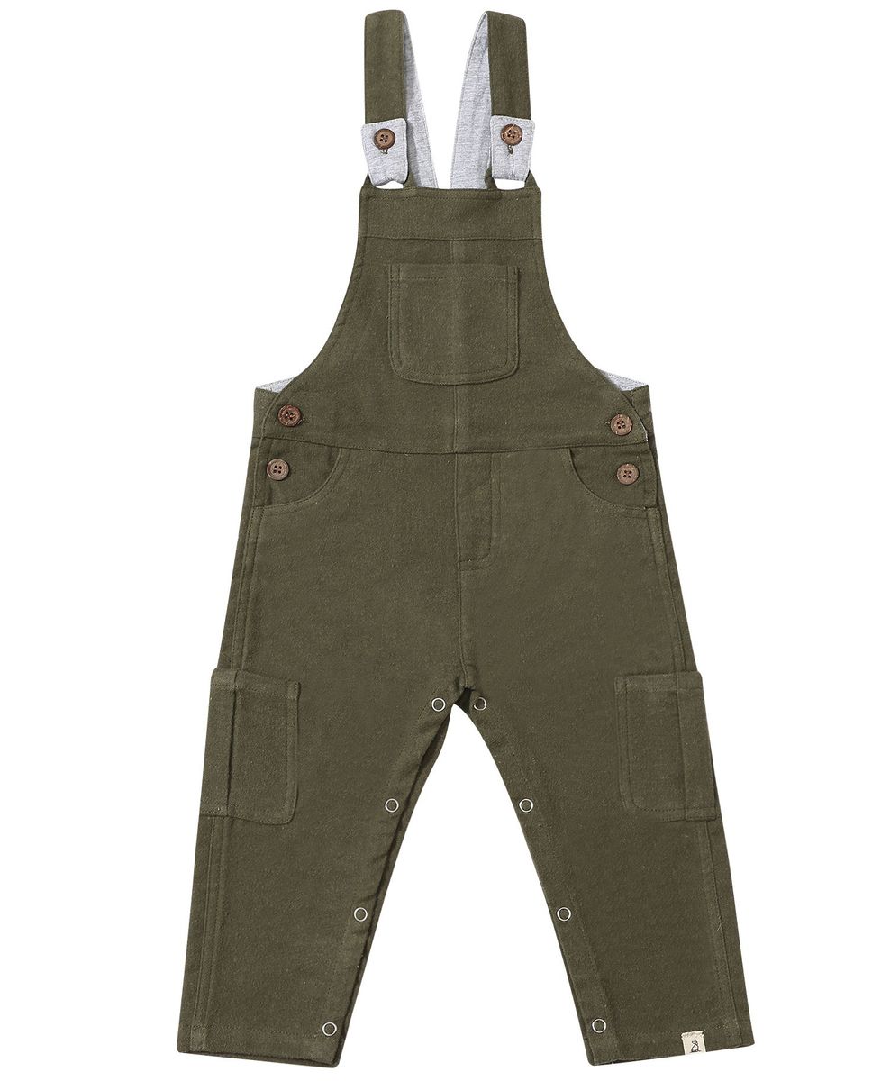 Bash Olive Cargo Overalls