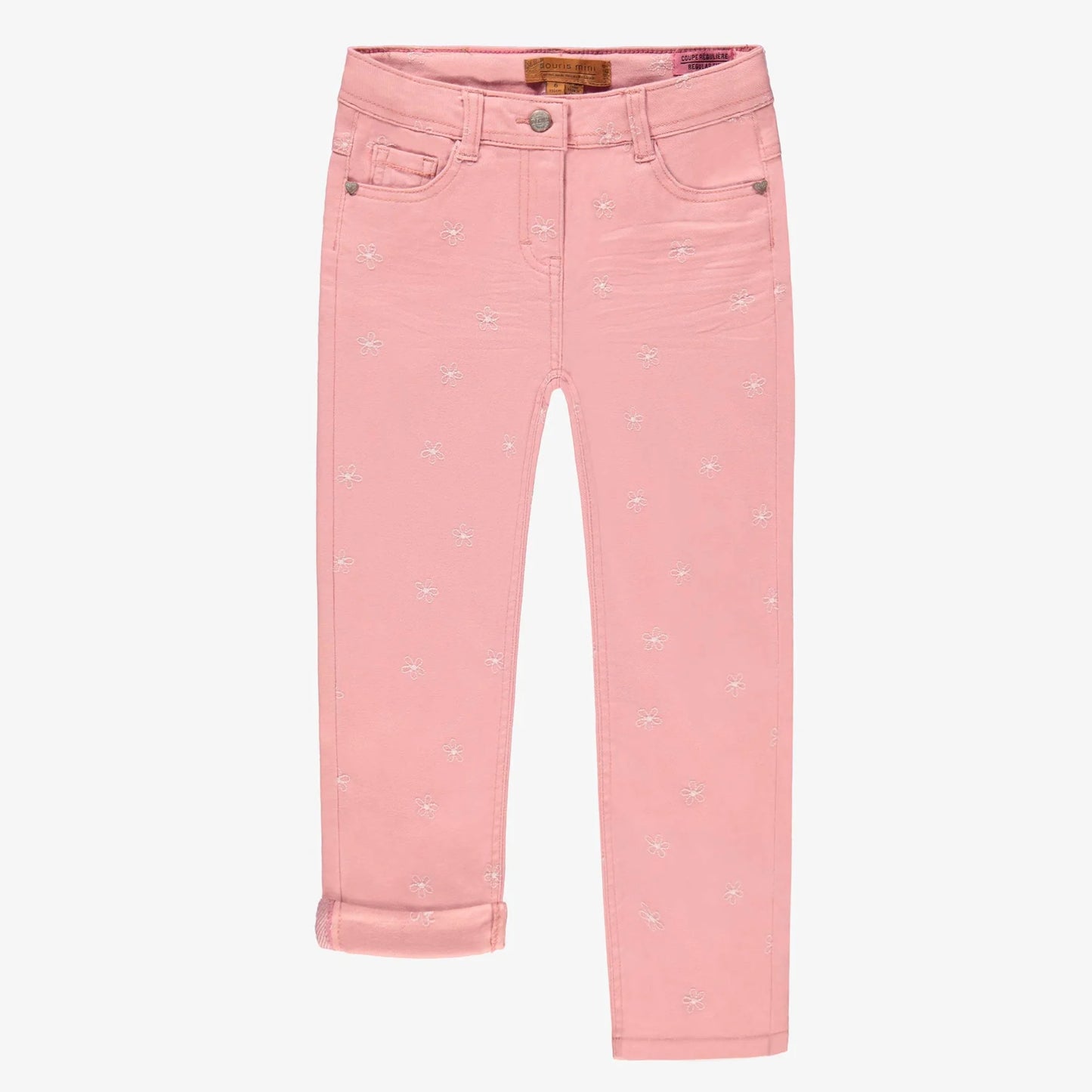 Embroidered Floral Rose Jeans