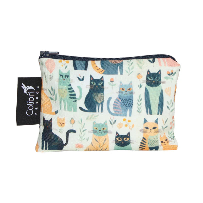 Small Reusable Snack Bag- Cats