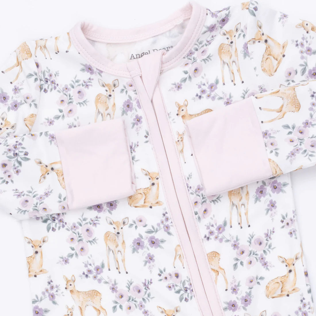 Convertible 2-Way Zipper Romper- Floral Deer