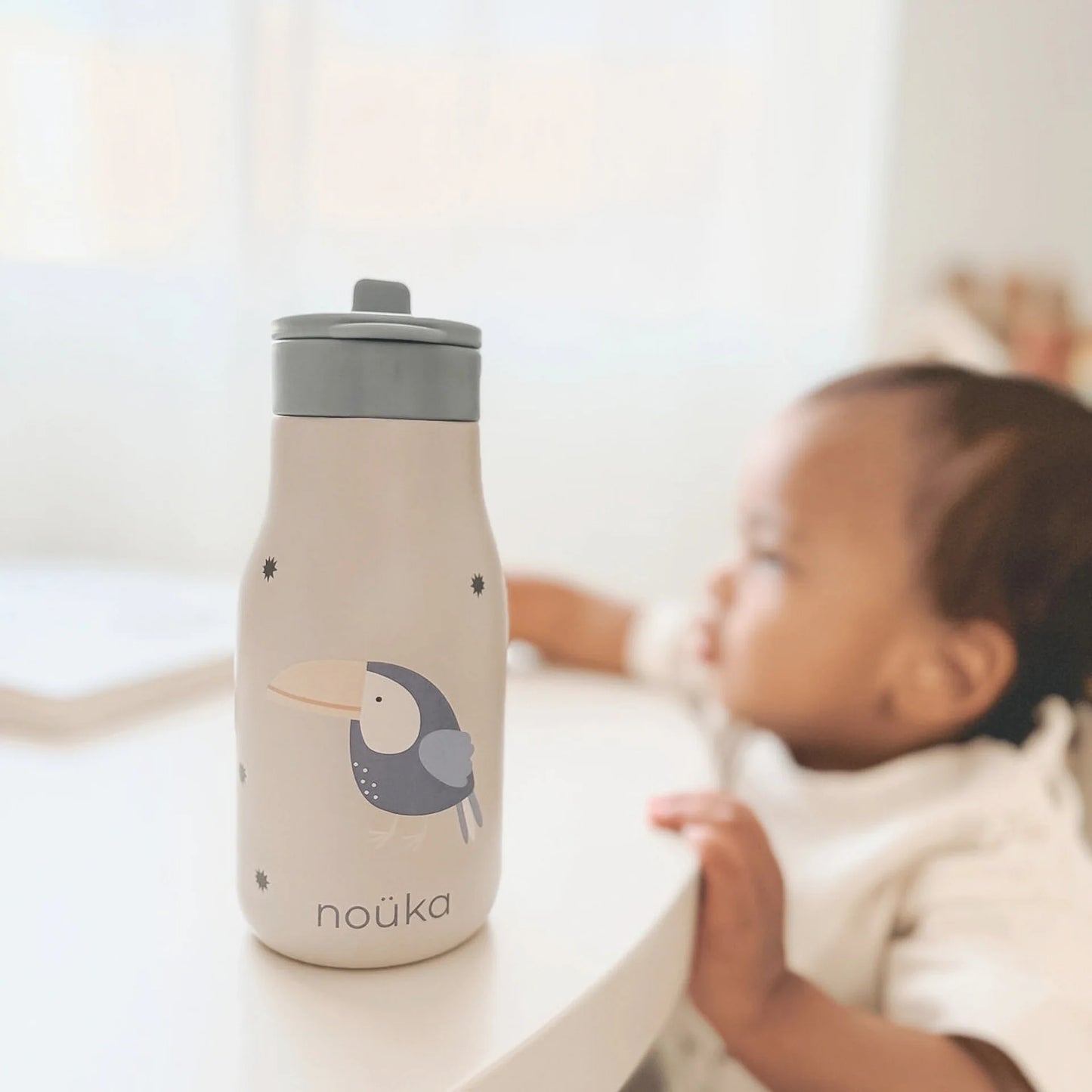 Stainless Steel 10oz. Drinking Bottle- Kiko The Toucan