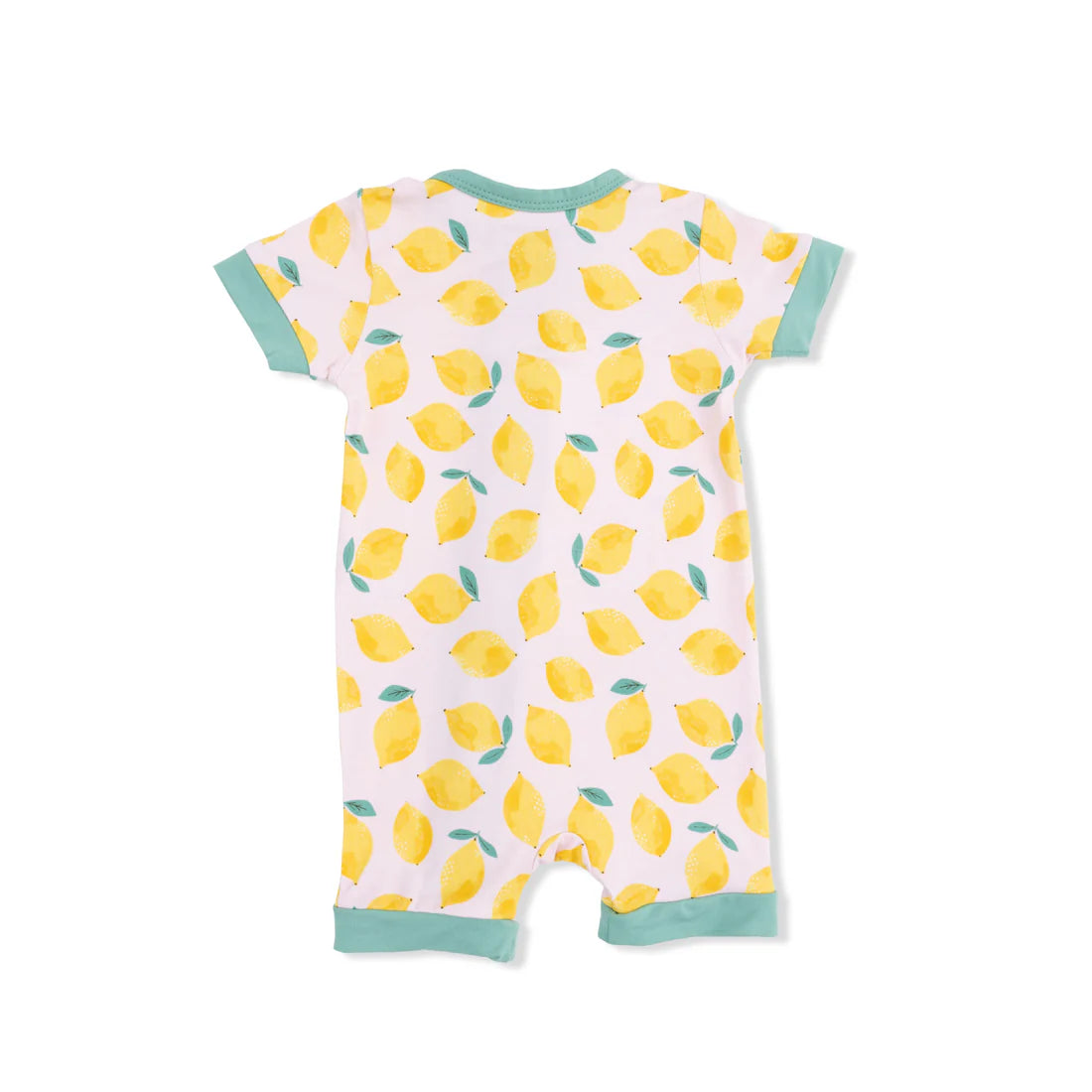 2-Way Shortie Zipper Romper- Sunny Lemons