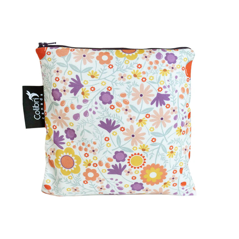 Large Reusable Snack Bag- Wildflowers