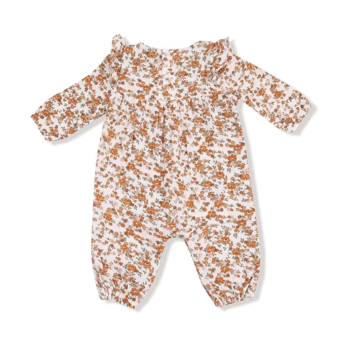 Organic Muslin Ruffle Sleeve Romper- Prairie Calico