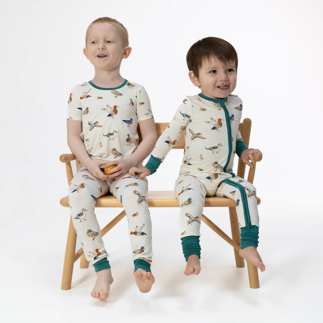 Convertible 2-Way Zipper Romper- Ducks