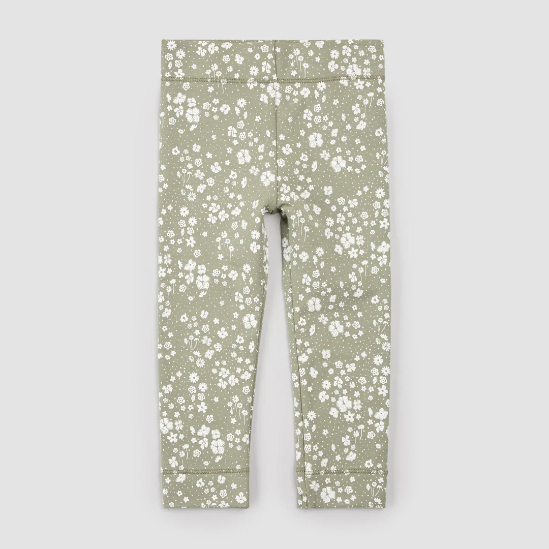 Floral Print on Sage Leggings