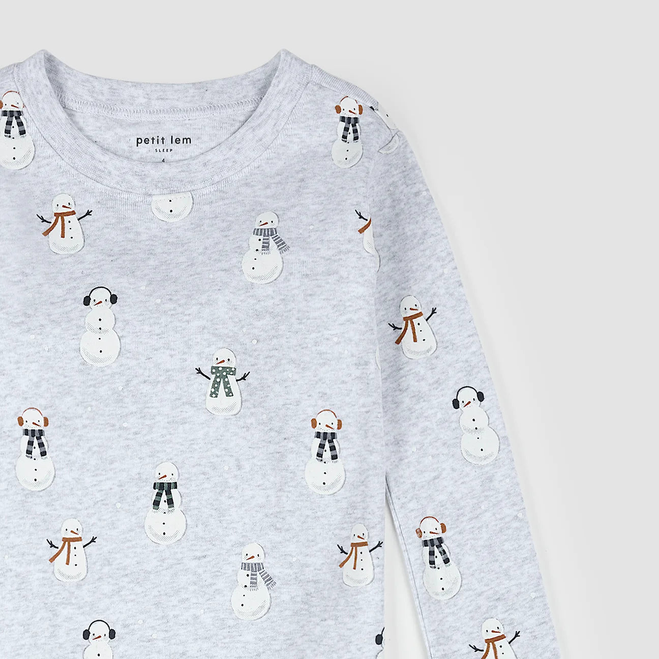 Heather Grey Snowman PJ Set