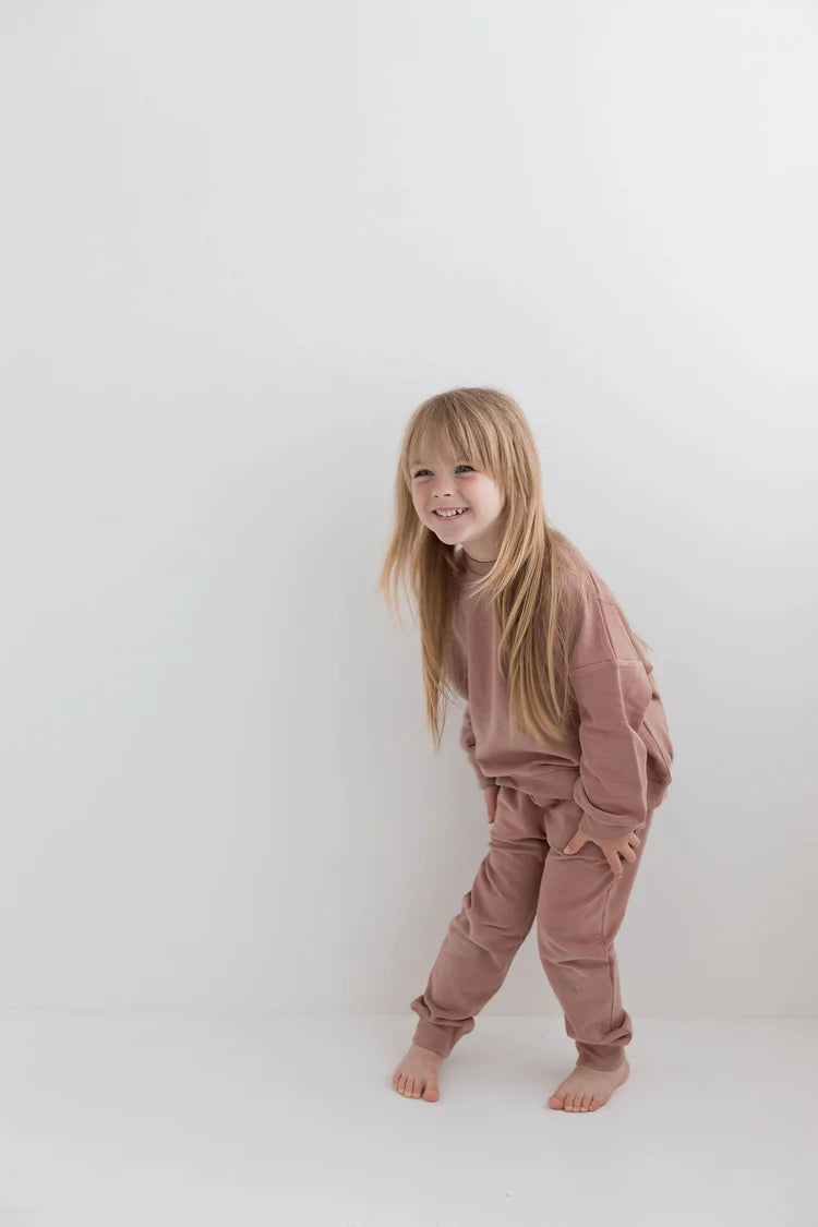 Organic Rose Sweatshirt & Jogger Set