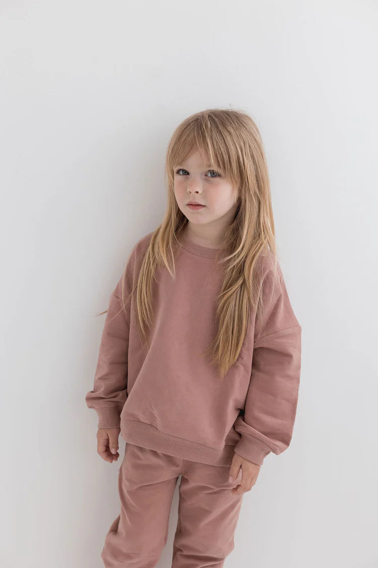 Organic Rose Sweatshirt & Jogger Set
