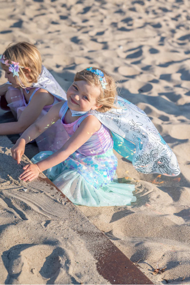Mermaid Dreamscape Colour-In Cape