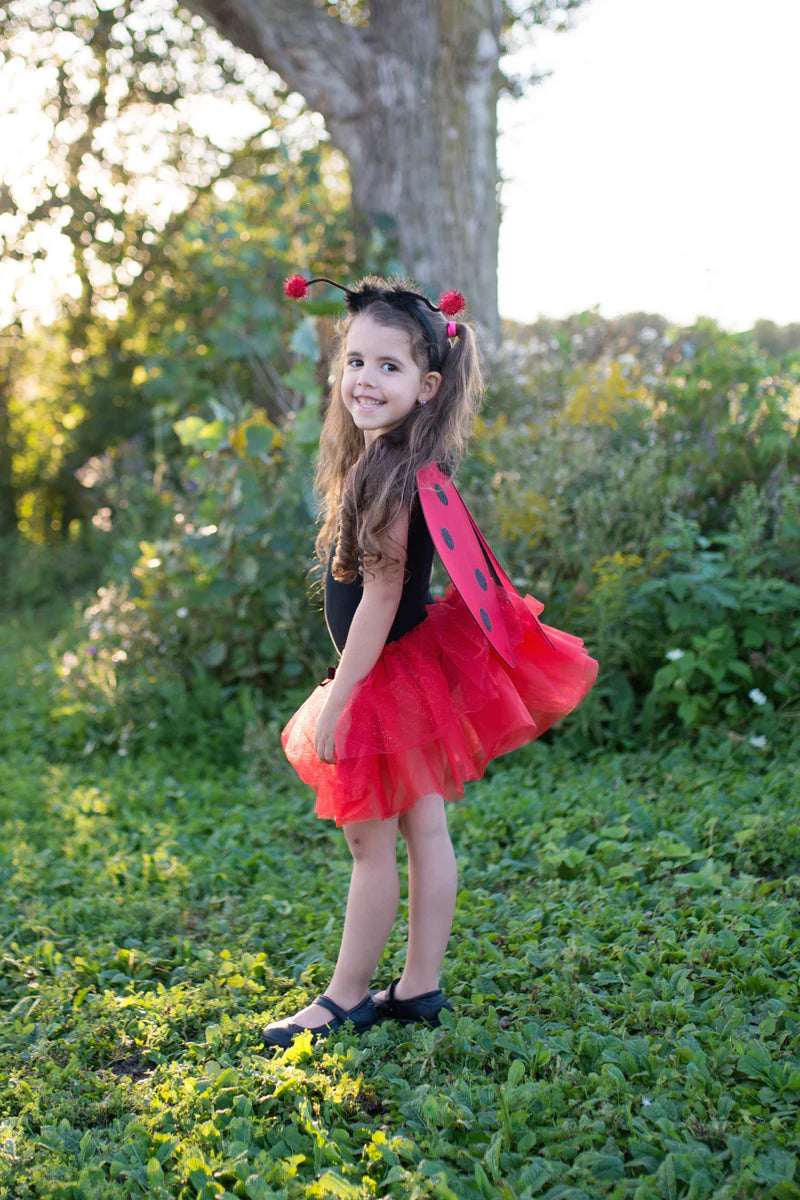 Glitter Ladybug Tutu, Wings, & Headband Set