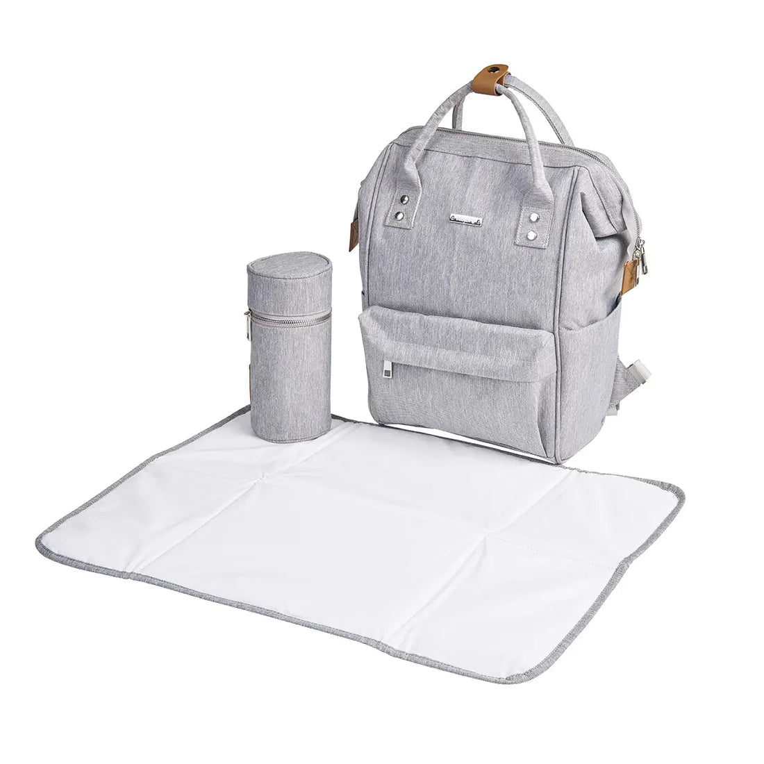 Mani Diaper Bag- Grey Marl