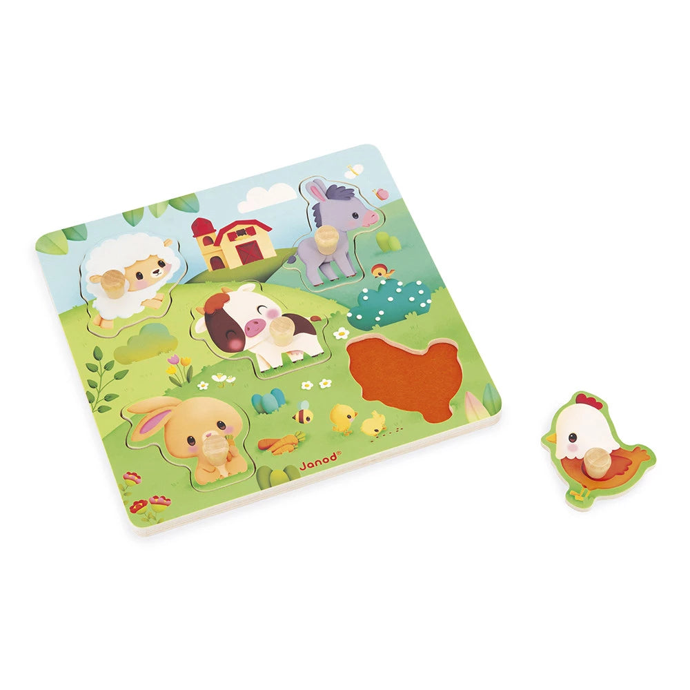 Wooden Tactile Puzzle- Farmyard