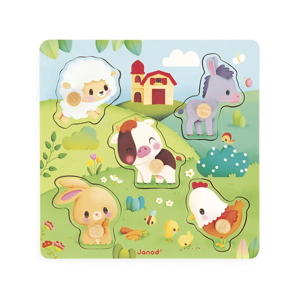 Wooden Tactile Puzzle- Farmyard