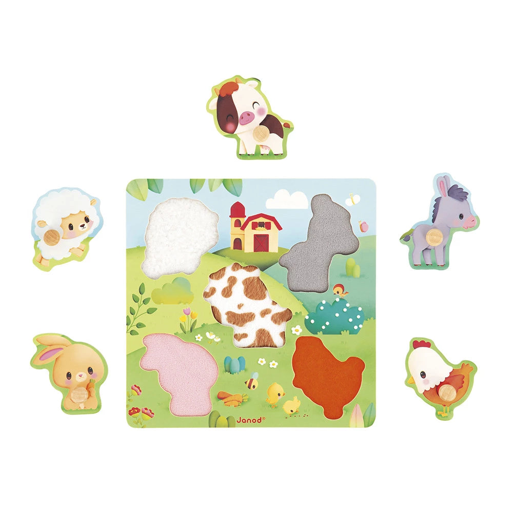 Wooden Tactile Puzzle- Farmyard