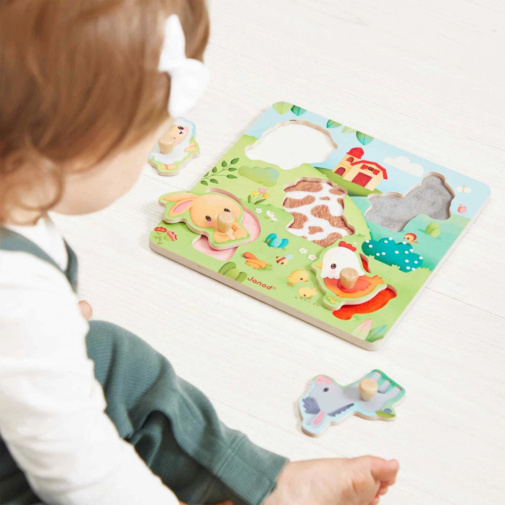 Wooden Tactile Puzzle- Farmyard