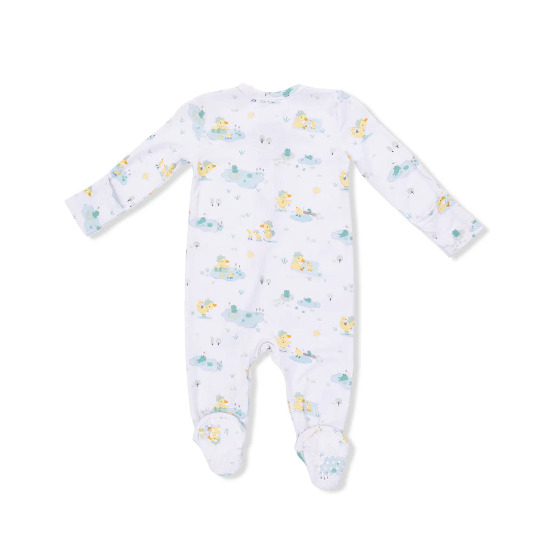 2-Way Zipper Footie- Frog and Duck Pond
