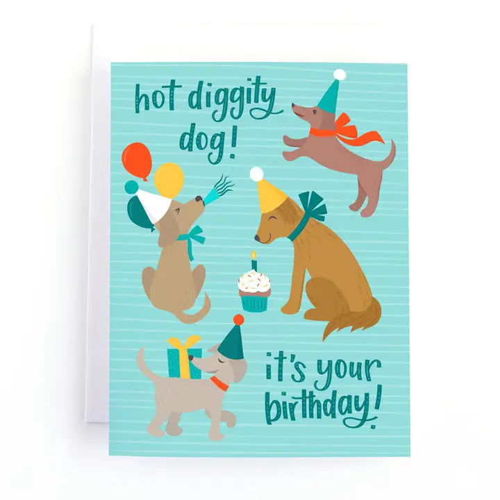 Hot Diggity Dog Birthday Card