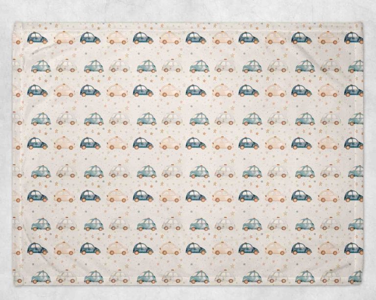 Minky Soft Blanket- Police Car