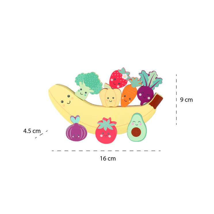 Happy Veggies Wooden Balancing Game
