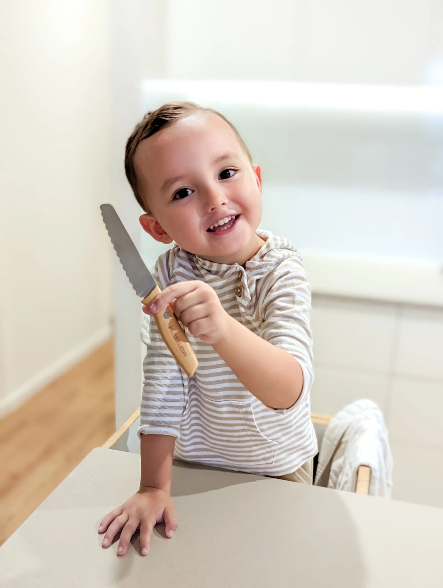 Child Safe Knife- Steel/Wood