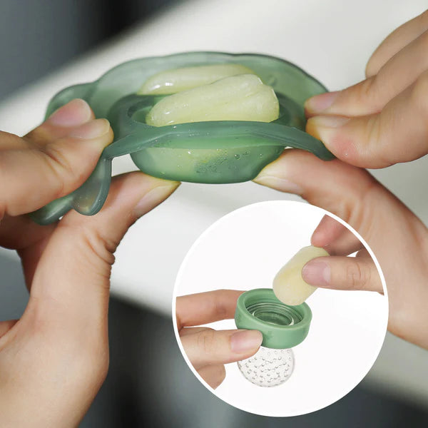 Freeze-N-Feed Silicone Feeder & Tray- Olive