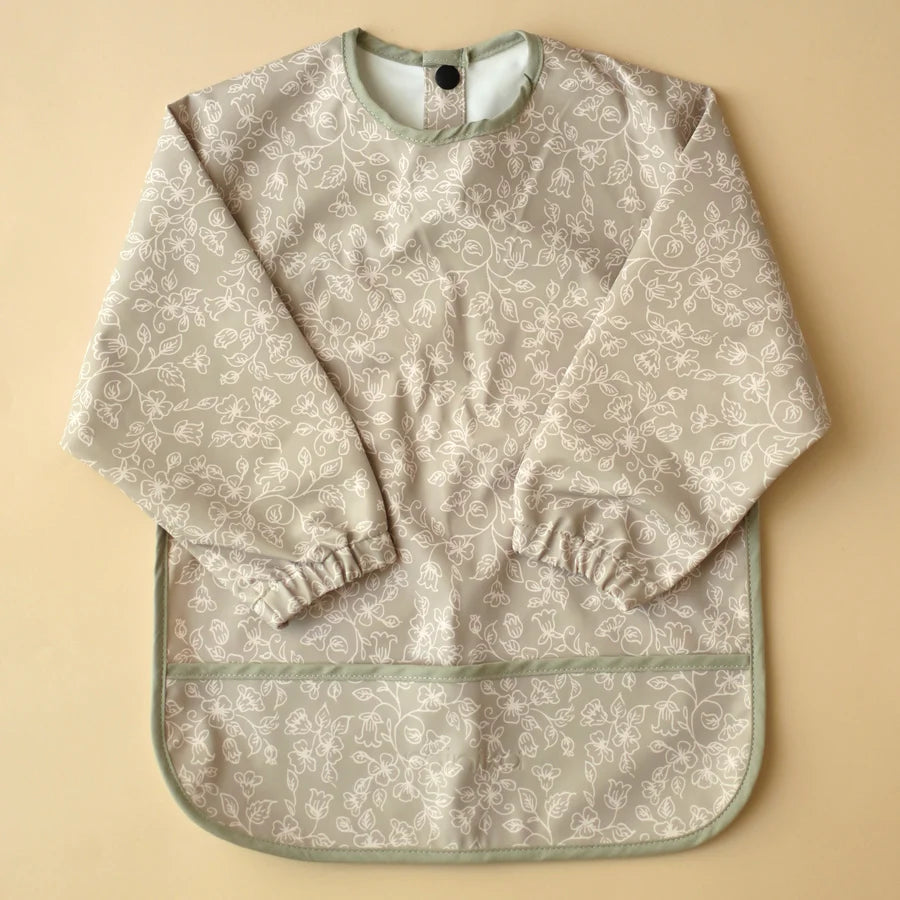 Long Sleeve Bib- Flowers