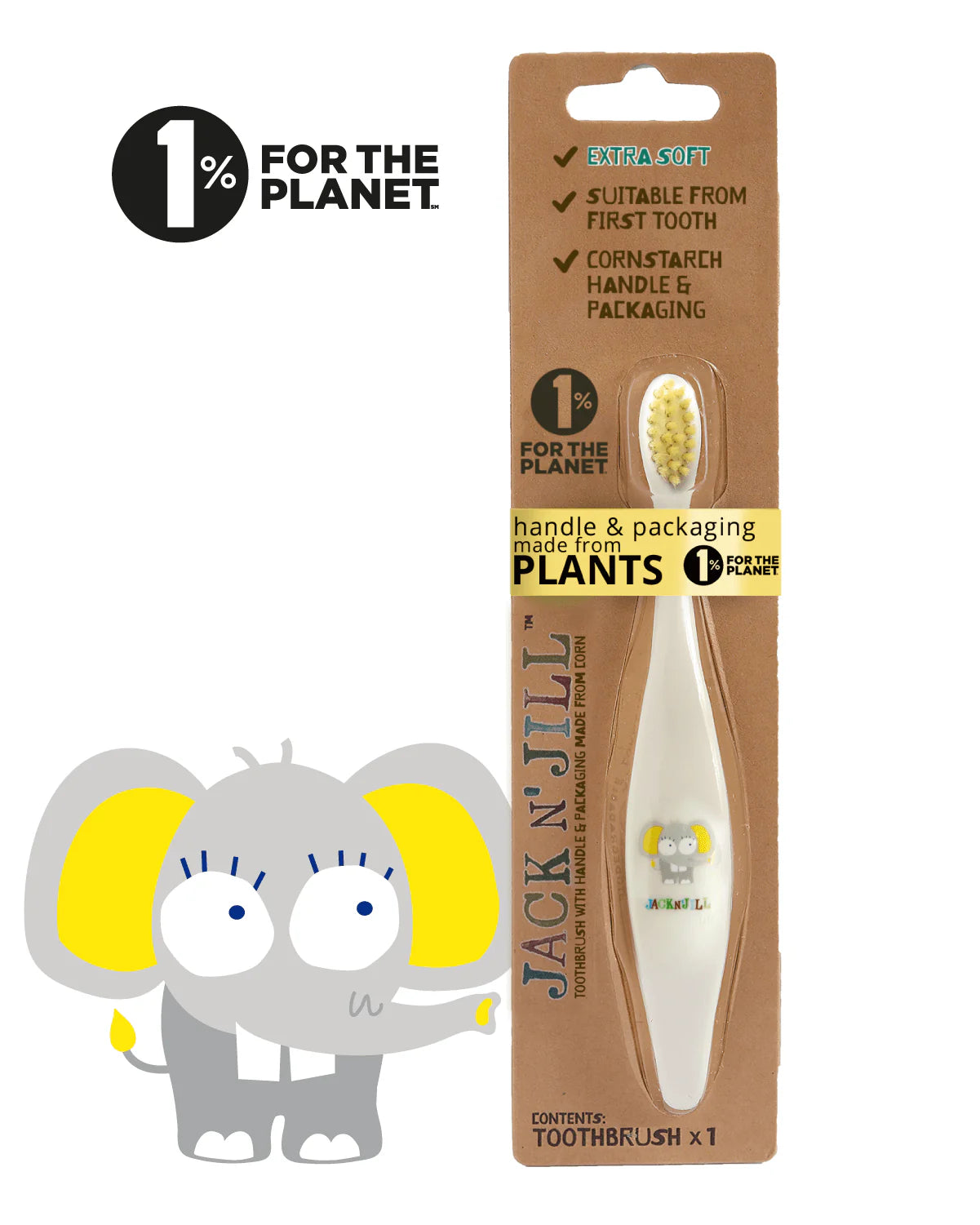 Kids Biodegradable Toothbrush- Elephant