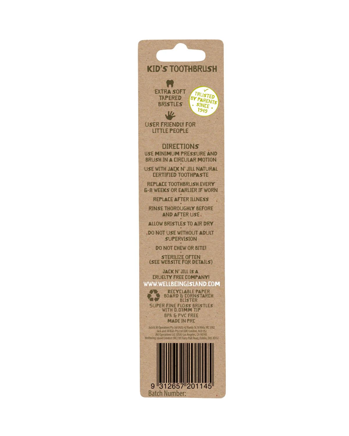 Kids Biodegradable Toothbrush- Elephant