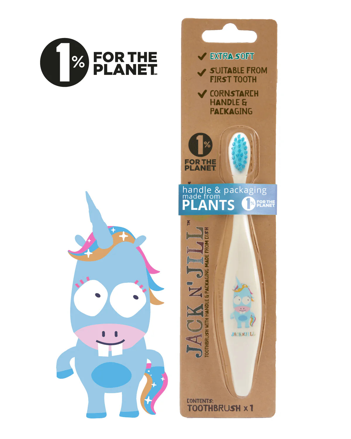 Kids Biodegradable Toothbrush- Unicorn