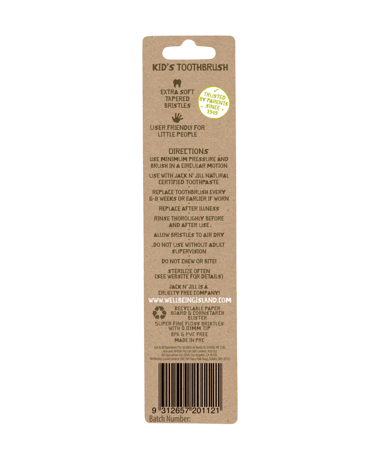 Kids Biodegradable Toothbrush- Unicorn