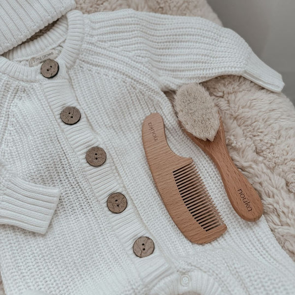 Wooden Baby Brush & Comb Set