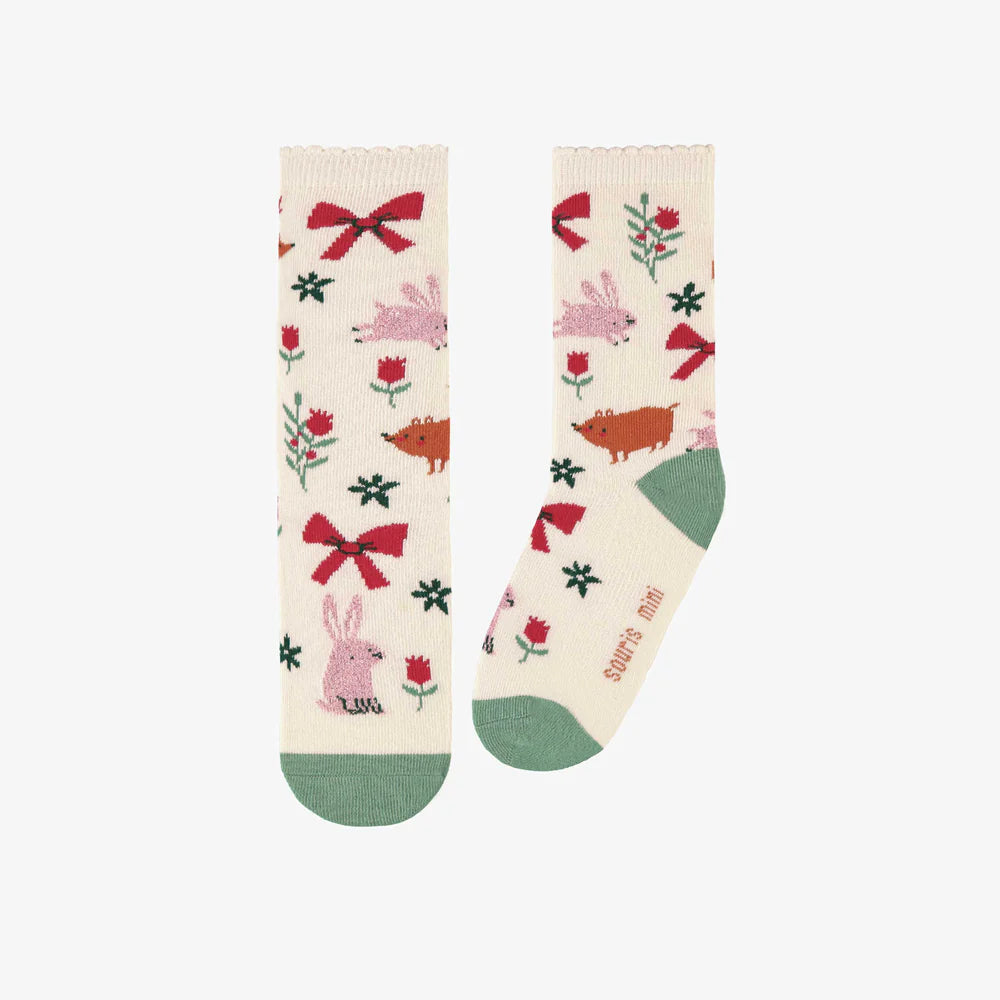 Festive Bow Socks