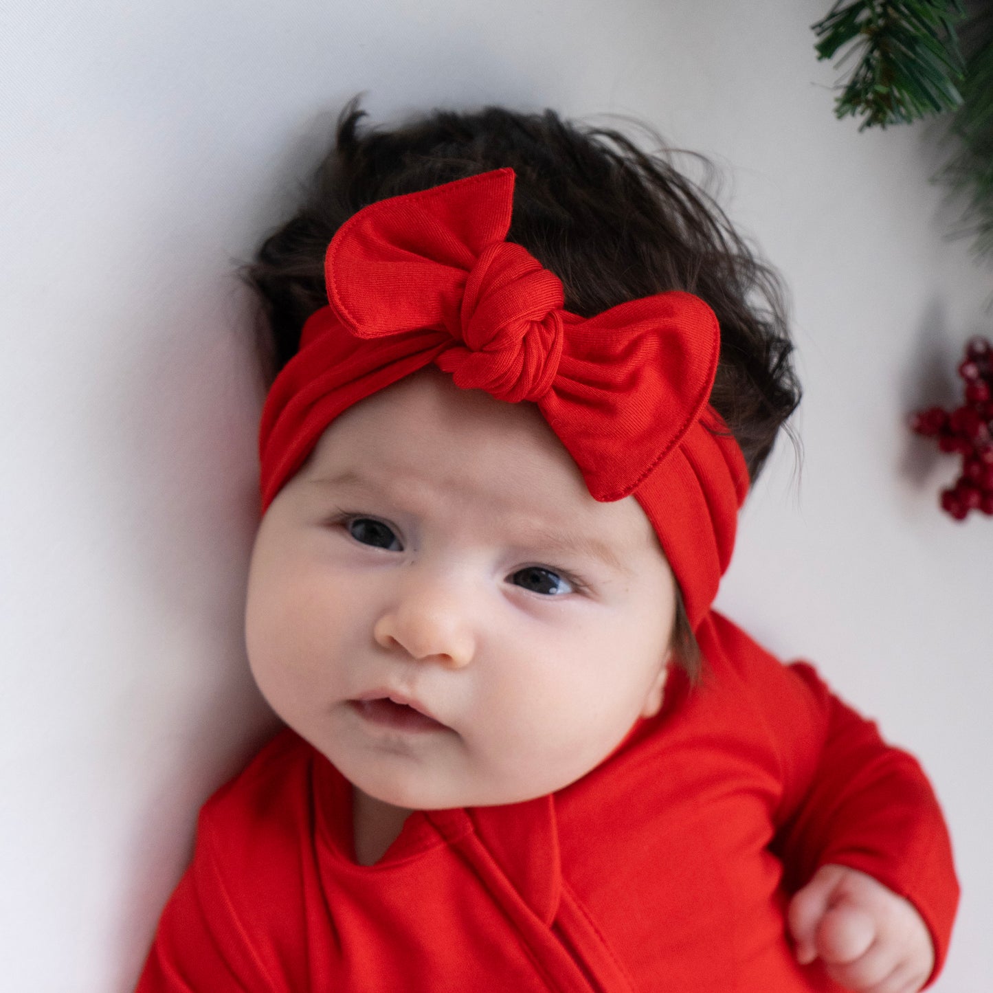 Bamboo Headband- Santa Red