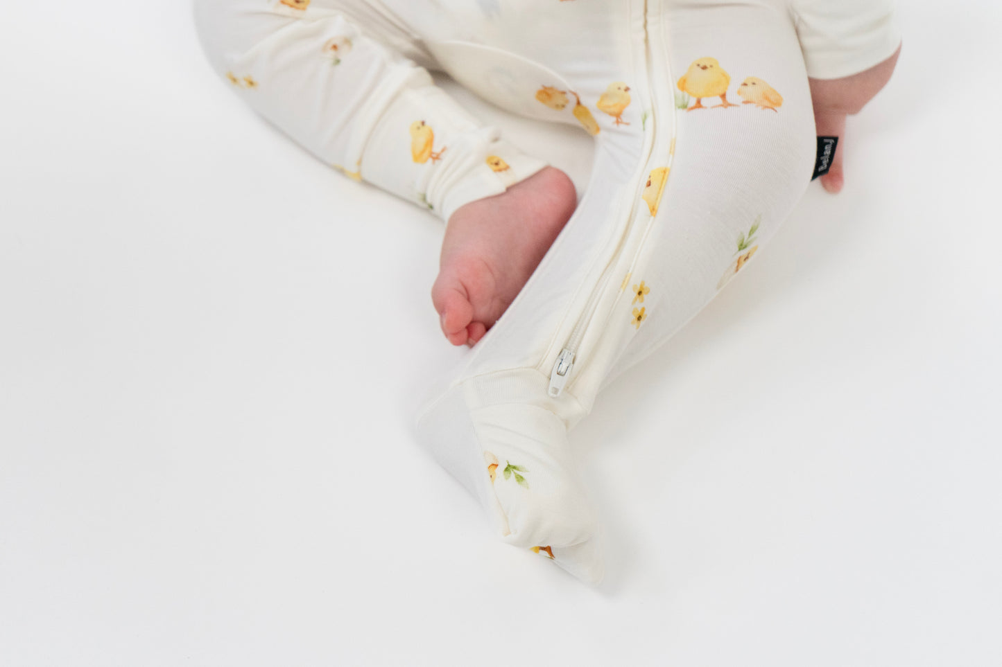 Bamboo Footless Zipper Sleeper- Chicks