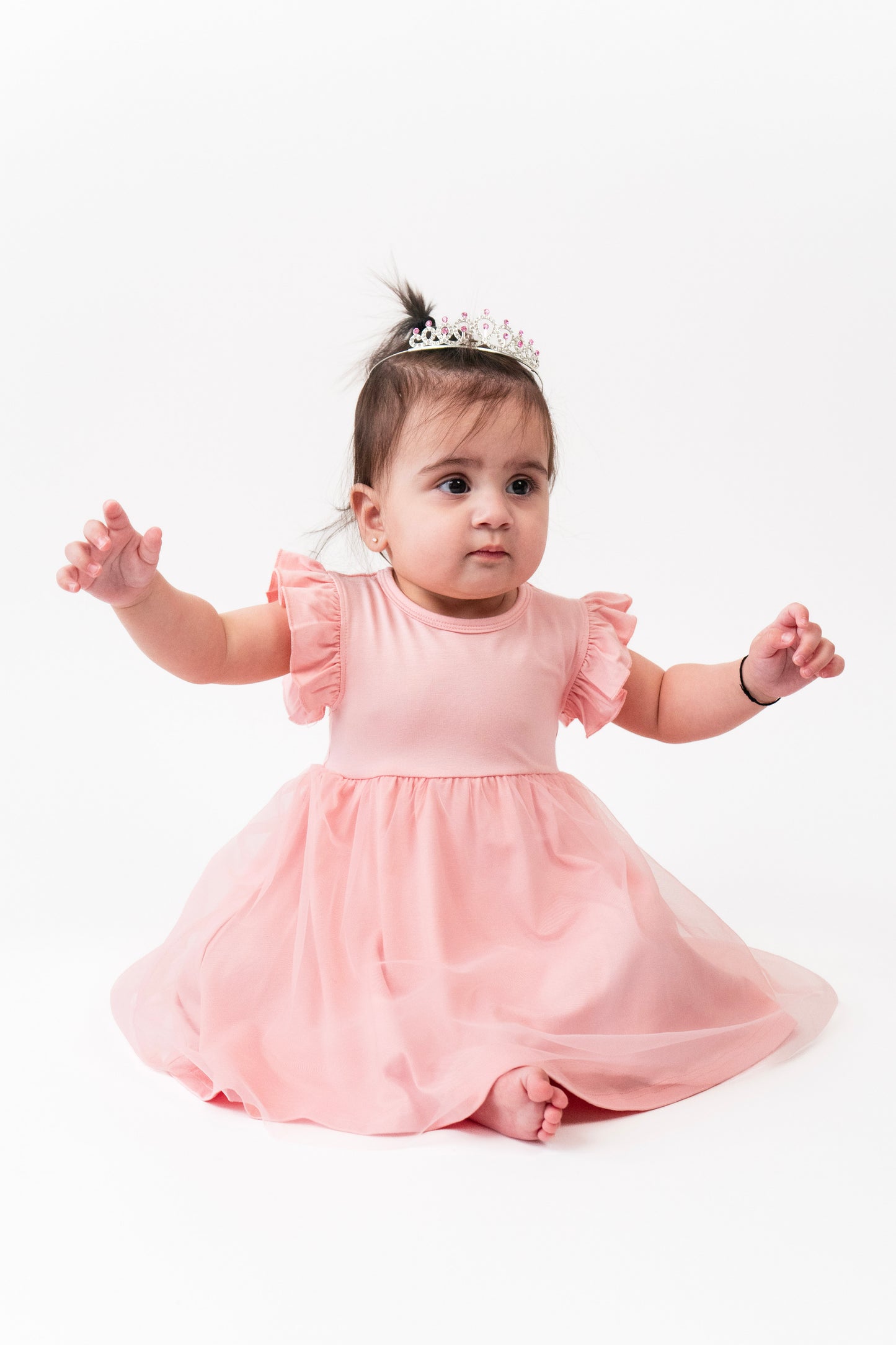 Bamboo Tulle Princess Dress- Crystal Rose