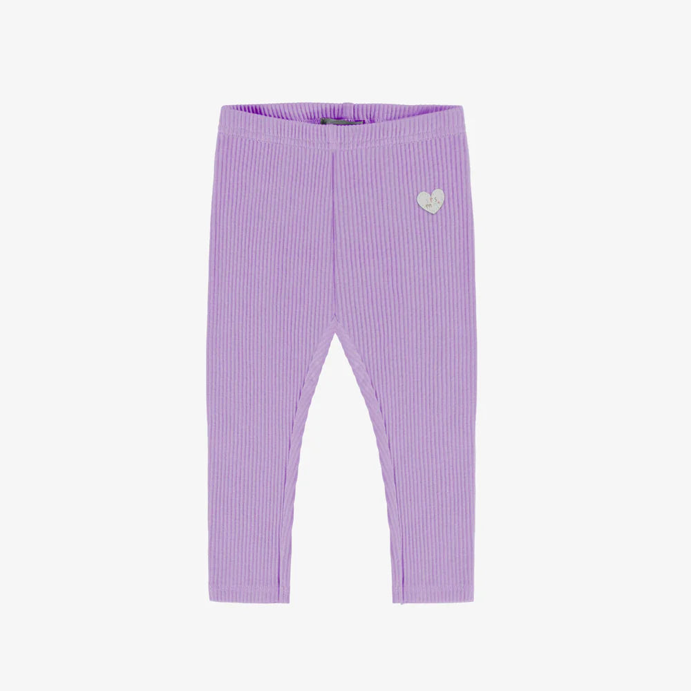 Violet Ribbed Baby Leggings