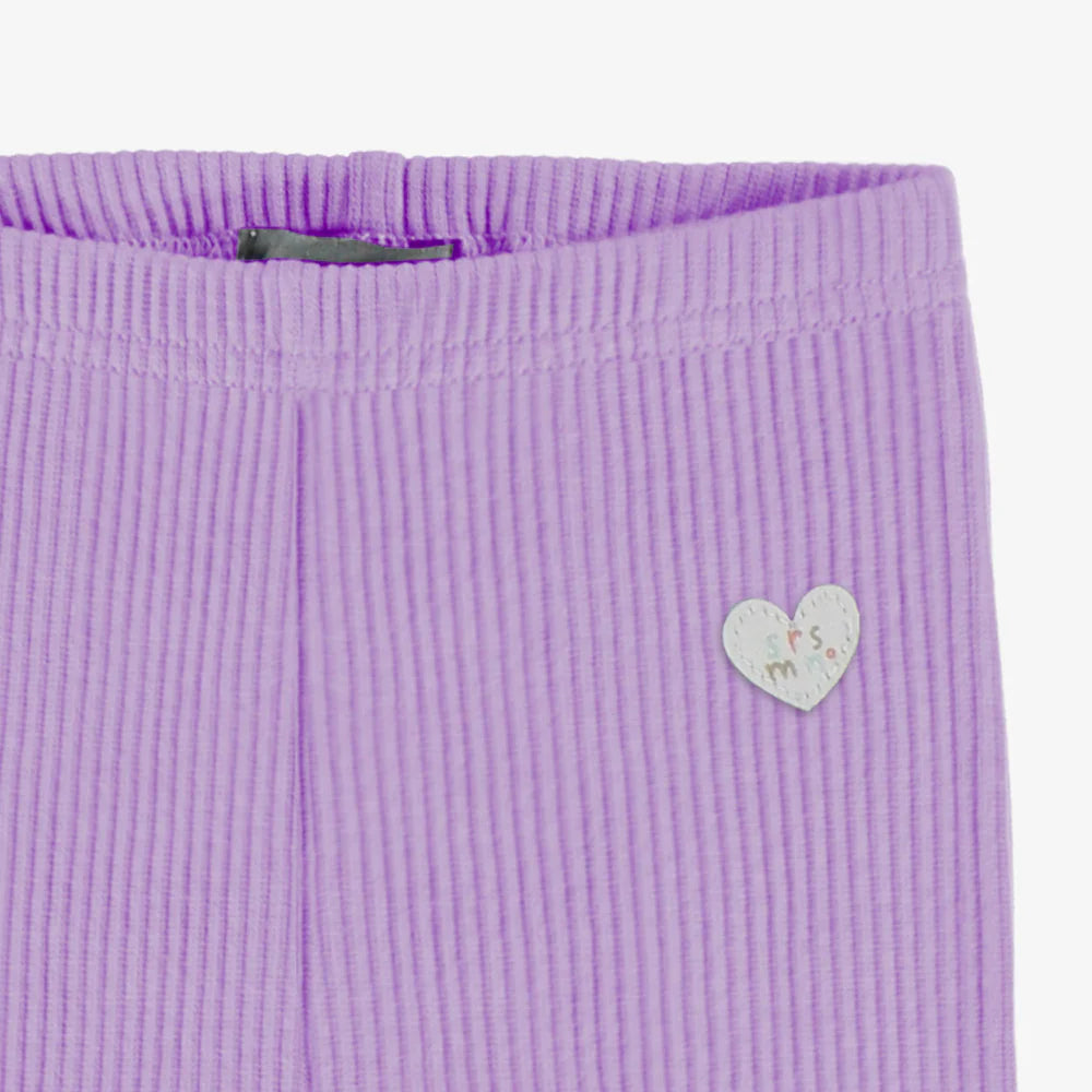 Violet Ribbed Baby Leggings