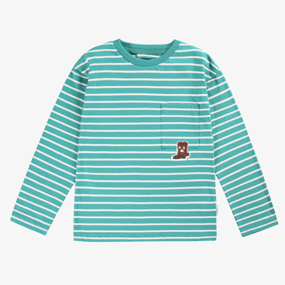 Turquoise Striped Long Sleeve Shirt