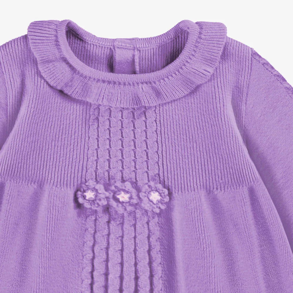 Violet Knit Baby Dress