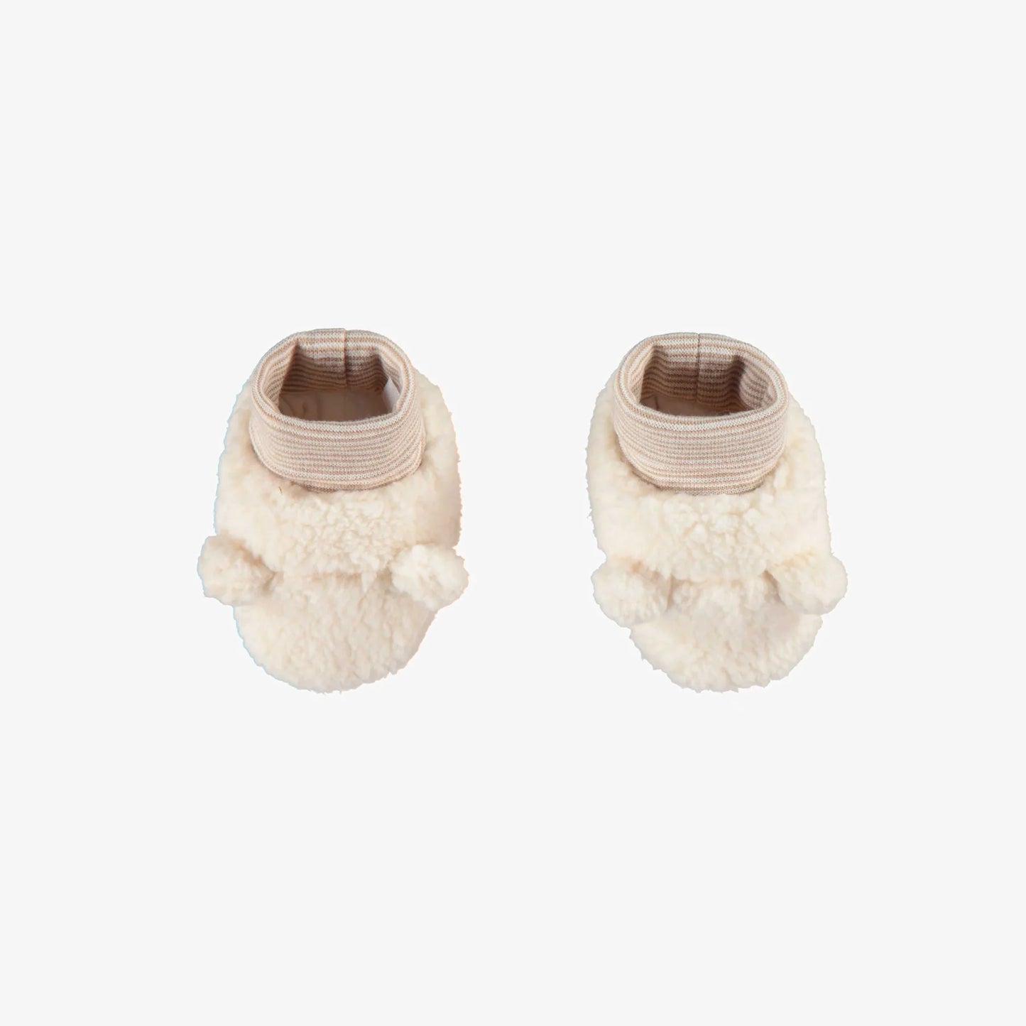 Cream Sherpa Baby Booties