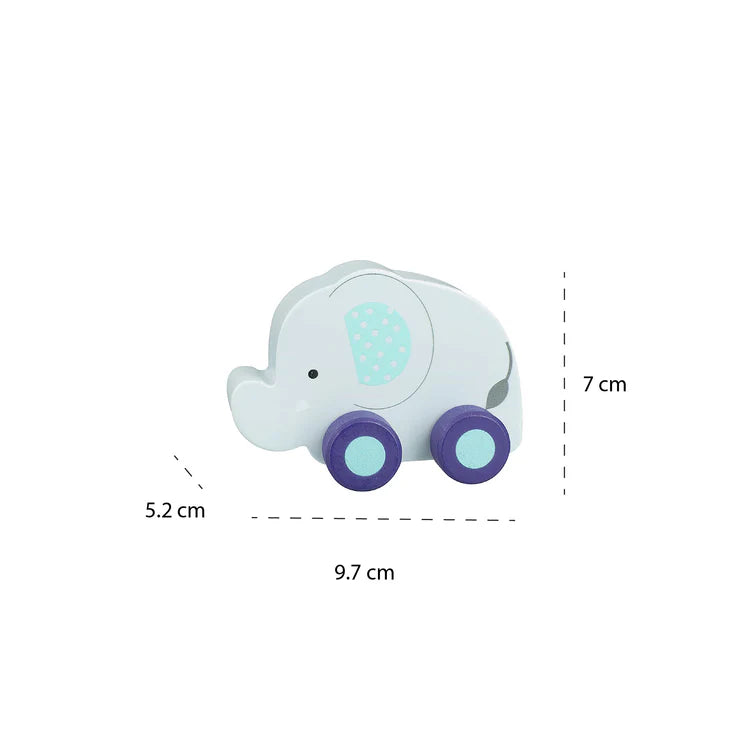 Elephant First Wooden Push Toy