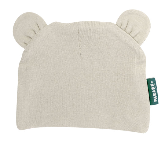 Organic Cotton Baby Bear Hat- Natural