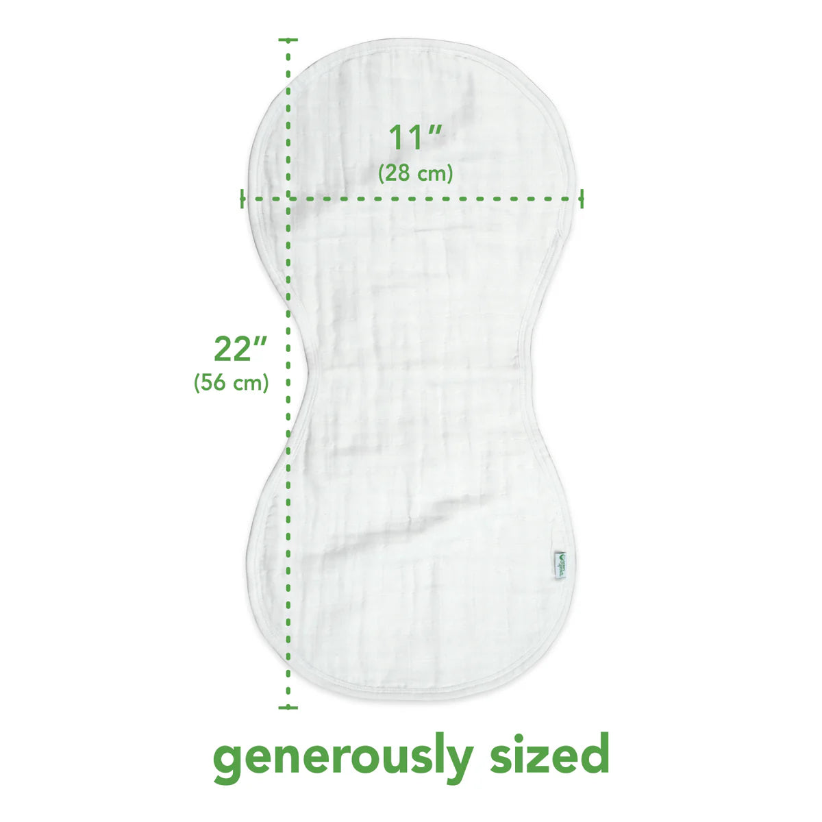 Organic Cotton Muslin Burp Cloths 3pk.- White