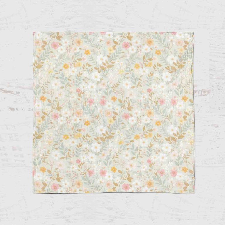 Bamboo Muslin Swaddle Blanket- Vintage Flowers