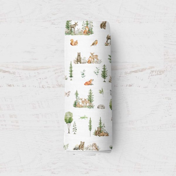 Bamboo Muslin Swaddle Blanket- Living Forest