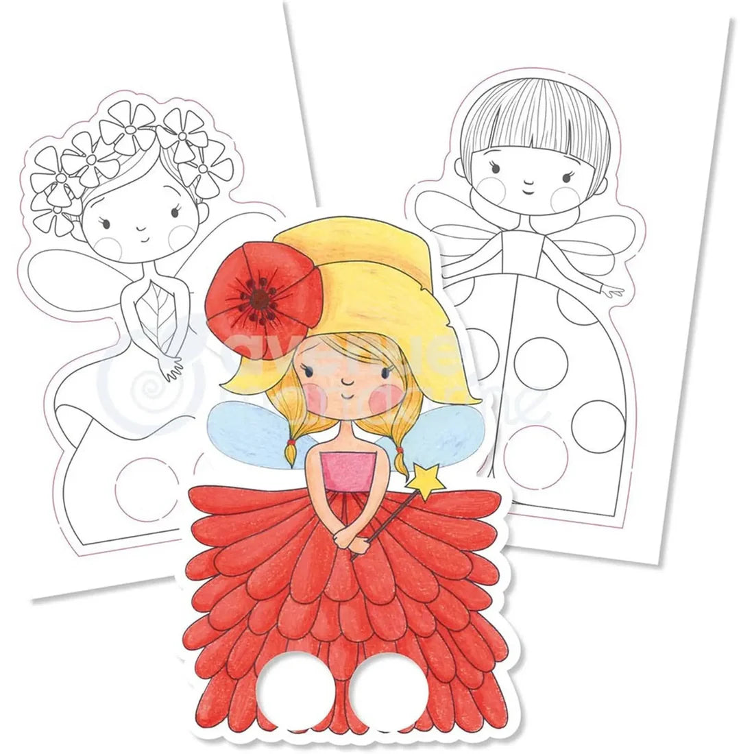 Colour-Your-Own Paper Finger Puppets- Fairyland