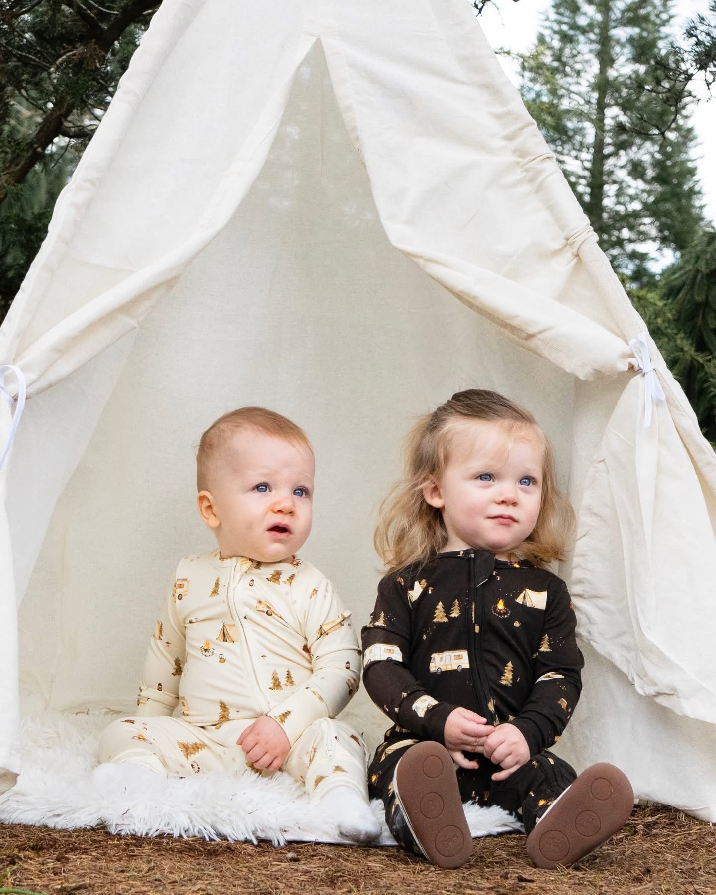 Bamboo Footless Zipper Sleeper- Day Camp
