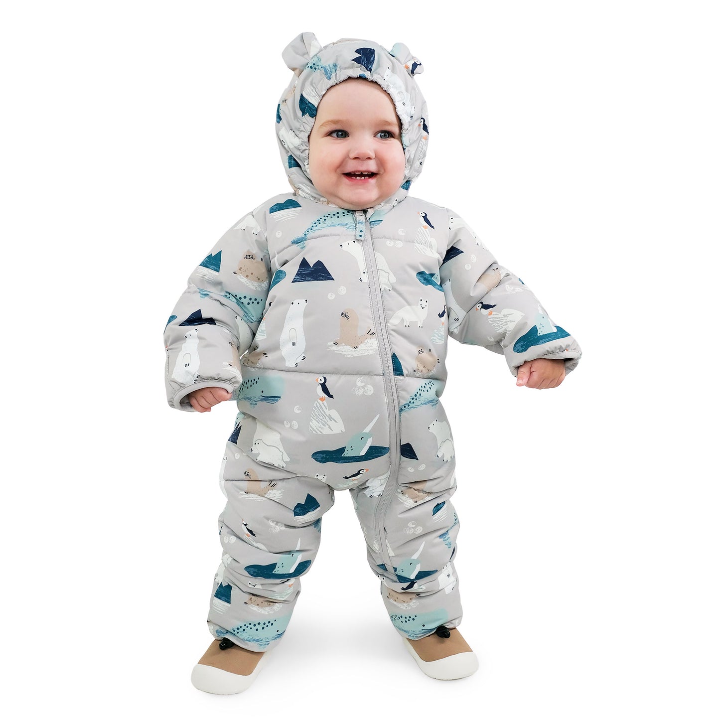 Toasty-Dry 1pc. Baby Snowsuit- Polar Pals
