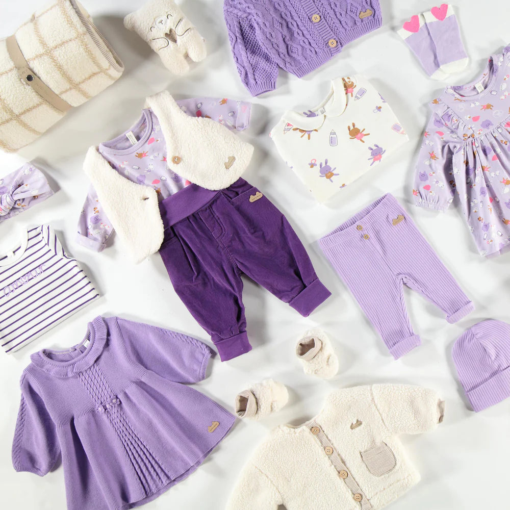Violet Knit Baby Dress